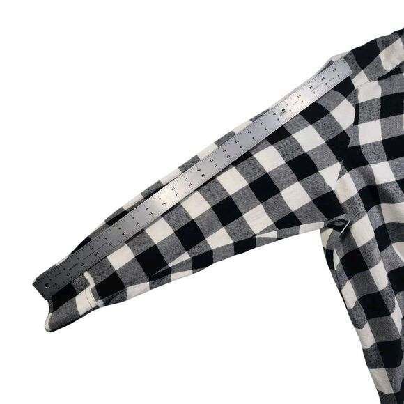 Vintage Wrangler Flannel Tunic Dress Babydoll 3XL Buffalo Plaid Crochet Western - Picture 11 of 13